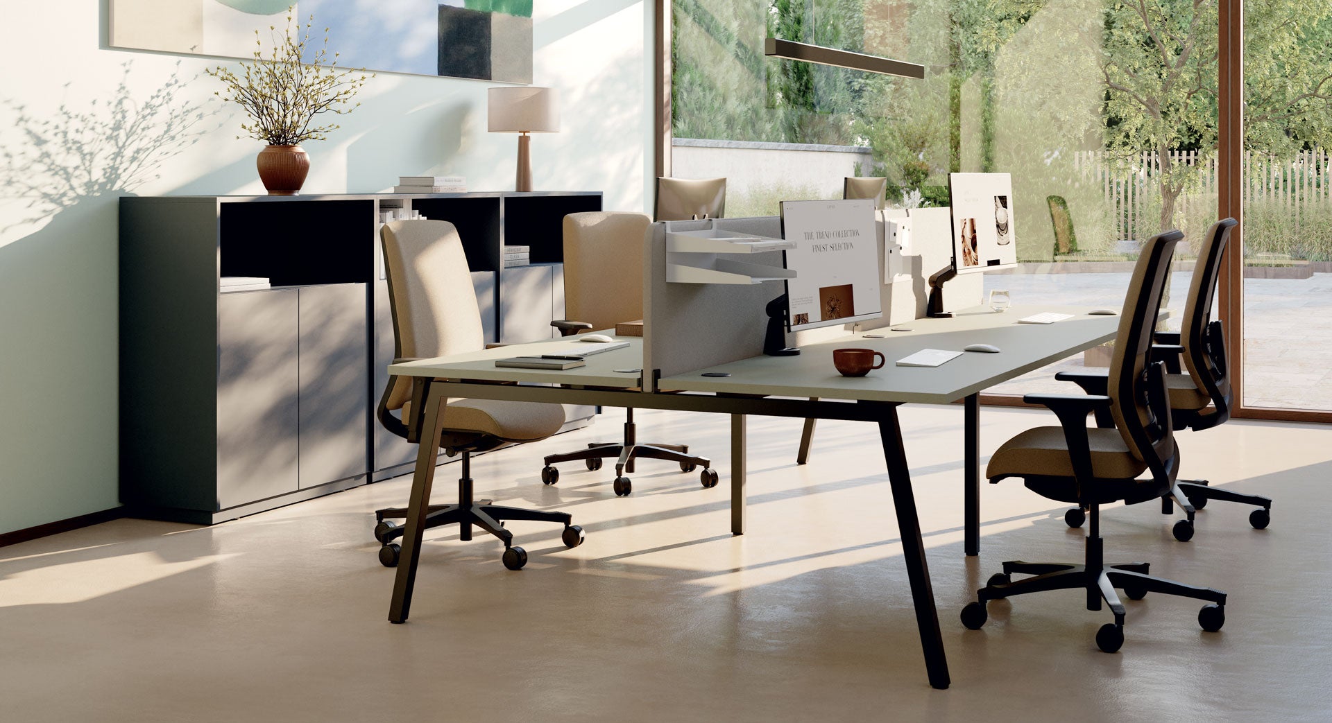 MUNIK - Fauteuil de Travail Dossier Tissu