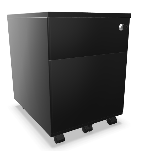 Caisson Métallique 1 Tiroir + 1 Tiroir Dossiers Suspendus