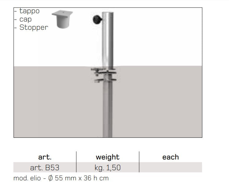 Parasol Elio 400x400cm CREMA