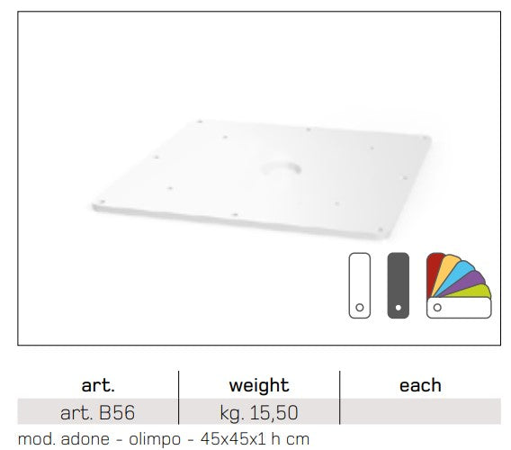 Parasol Adone 450x550cm CREMA