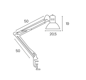 Lampe Success 105 à pince UNILUX