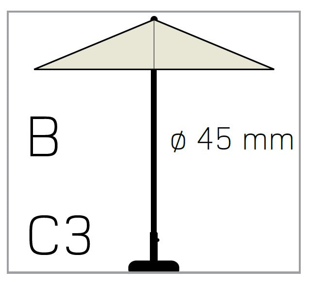 Parasol Poséidon Ø 200 cm CREMA