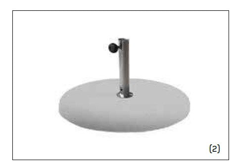 Parasol Elio 400x400cm CREMA