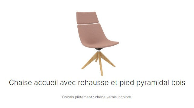 Chauffeuse Vita piètement pyramidale bois Harmony