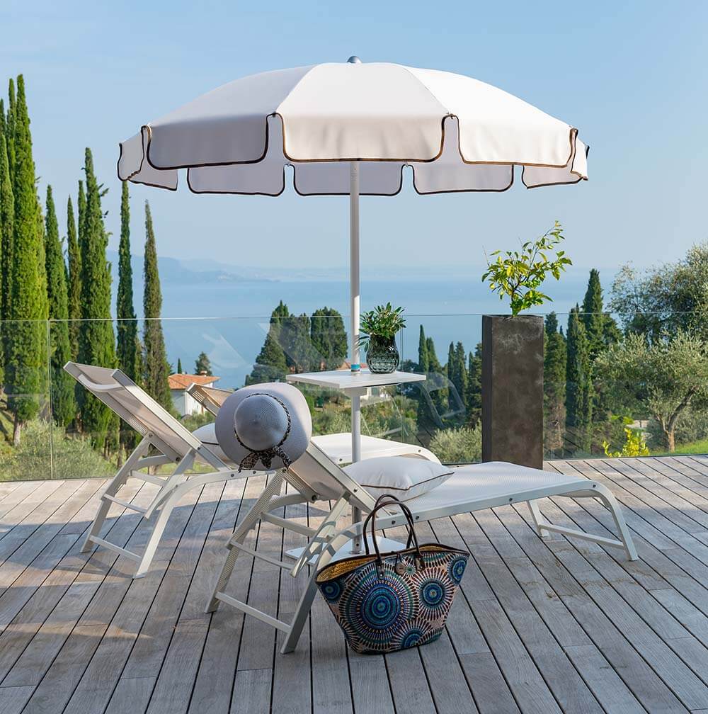 Parasol Poséidon Ø 200 cm CREMA