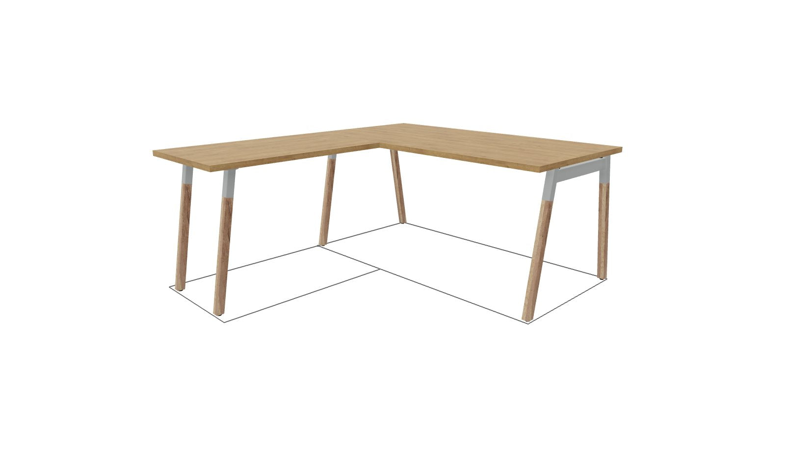 OGI W - Retour pour Bureau Droit Plateau Uni