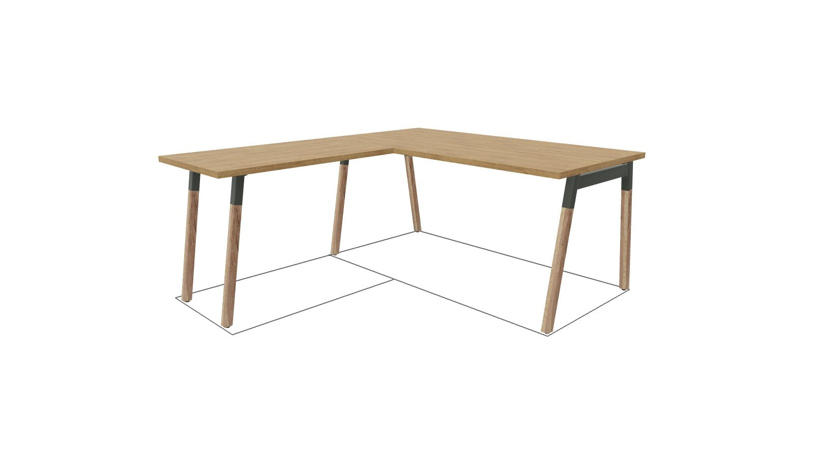 OGI W - Retour pour Bureau Droit Plateau Uni