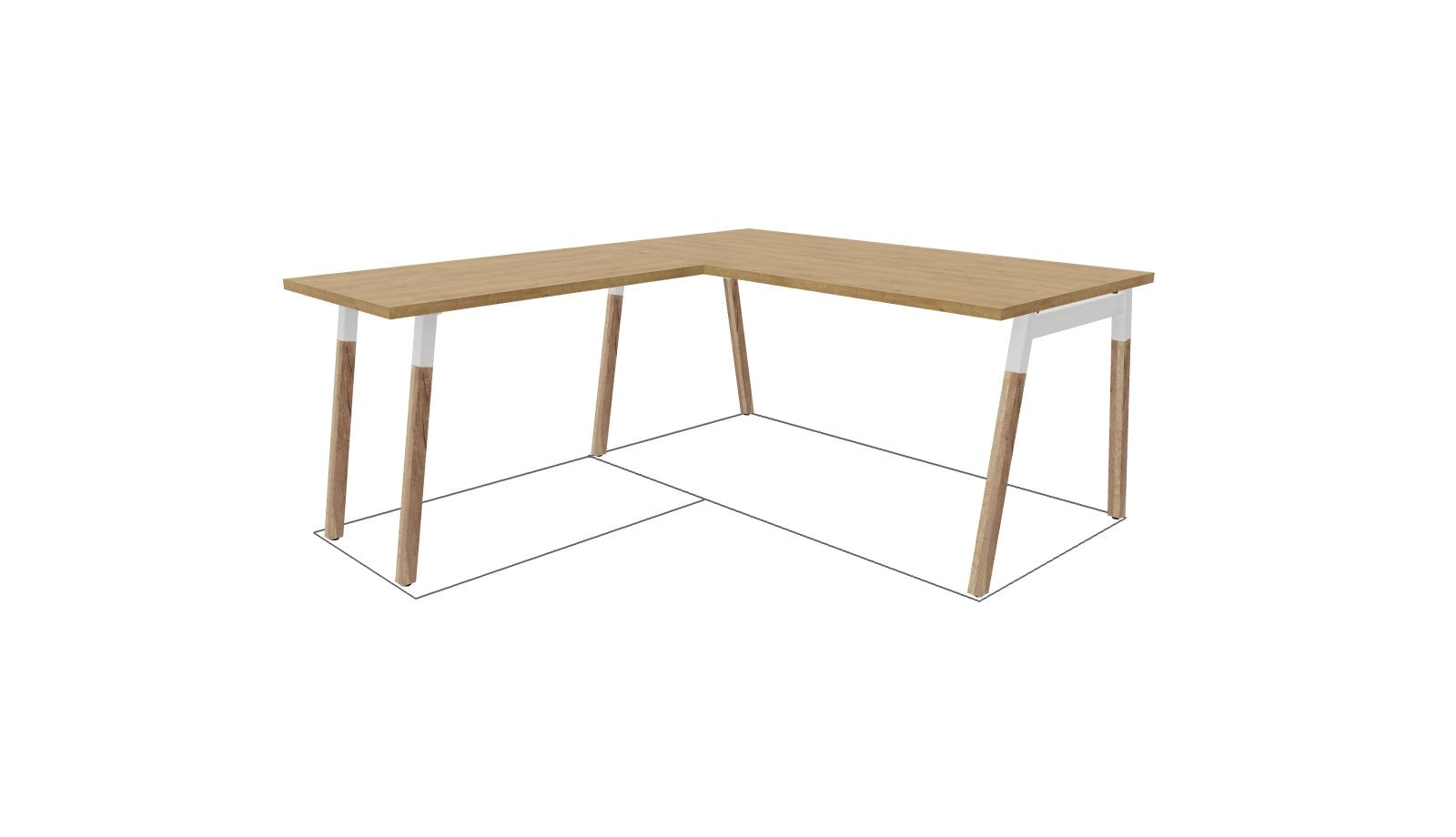OGI W - Retour pour Bureau Droit Plateau Uni