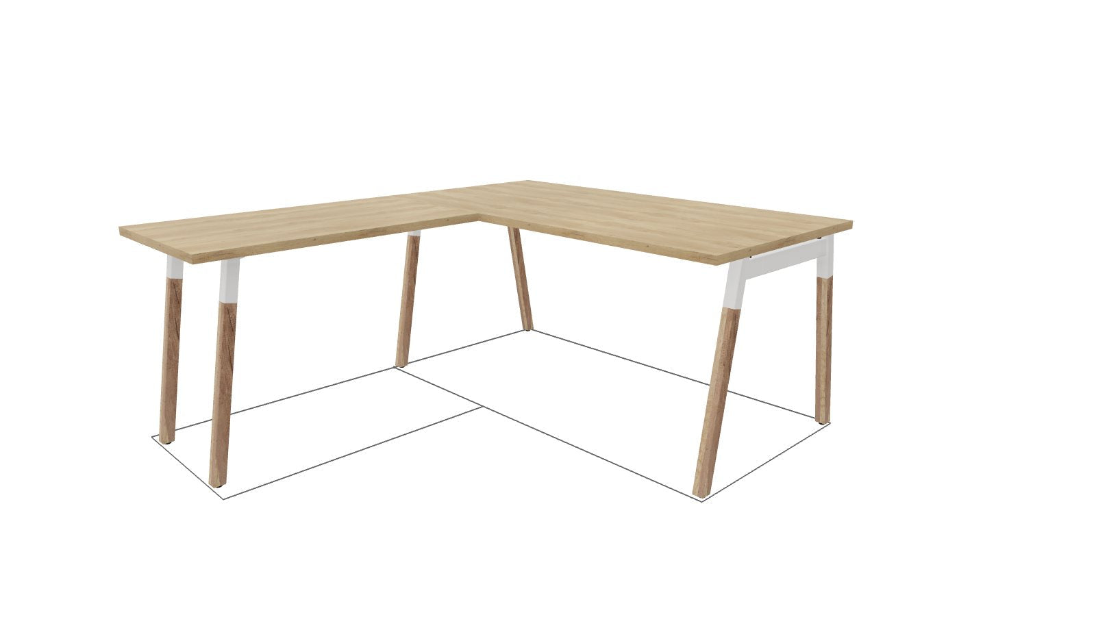 OGI W - Retour pour Bureau Droit Plateau Uni