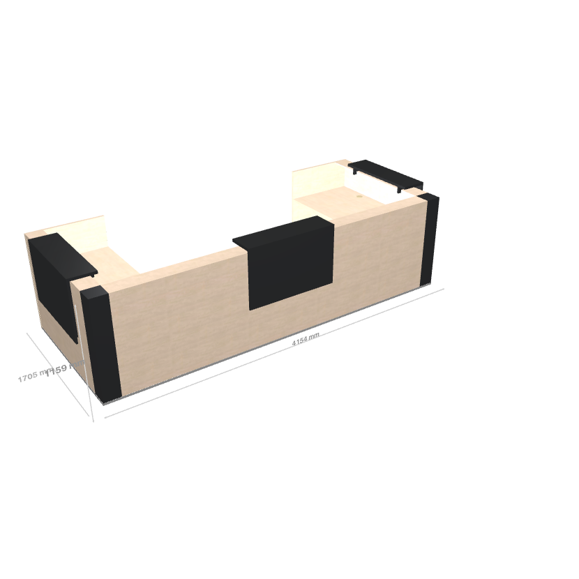 TERA - Banque d'Accueil d'Angle 415.4x170.5cm