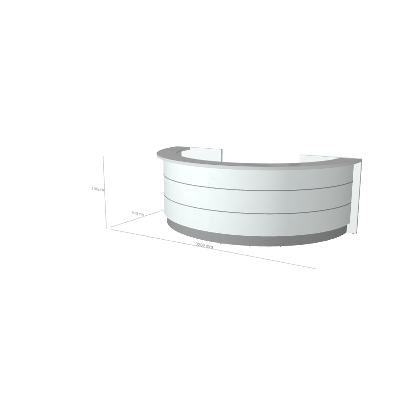 VALDE - Banque d'Accueil Courbe 320.2x163.9cm