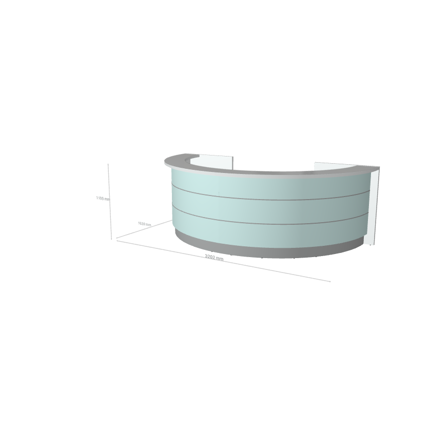 VALDE - Banque d'Accueil Courbe 320.2x163.9cm