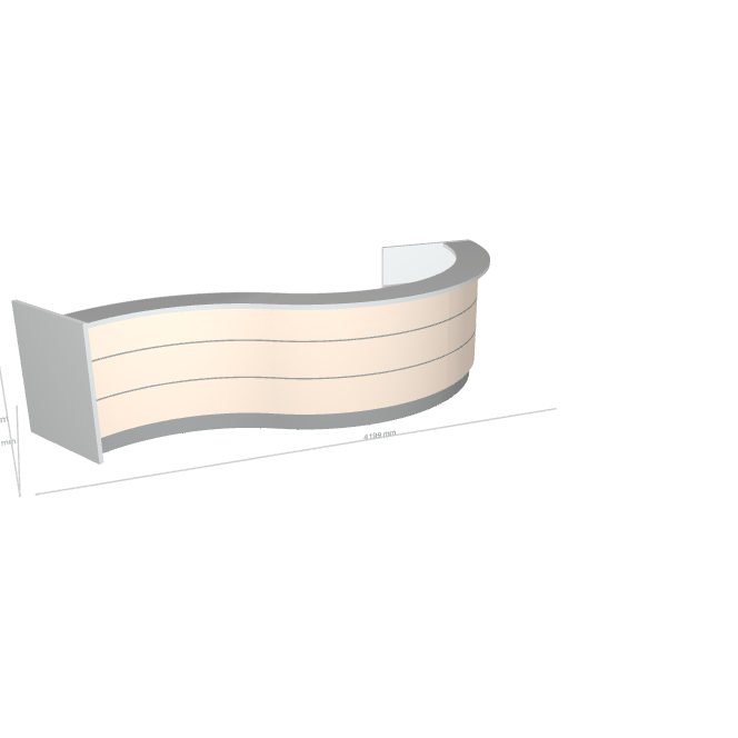 VALDE - Banque d'Accueil Courbe 419.9.5x162.2cm