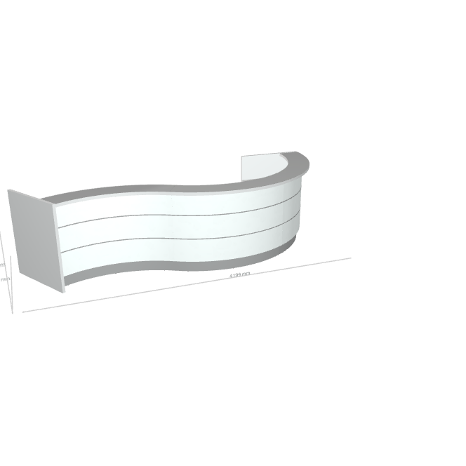 VALDE - Banque d'Accueil Courbe 419.9.5x162.2cm