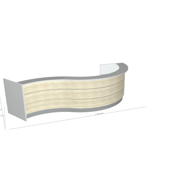 VALDE - Banque d'Accueil Courbe 419.9.5x162.2cm