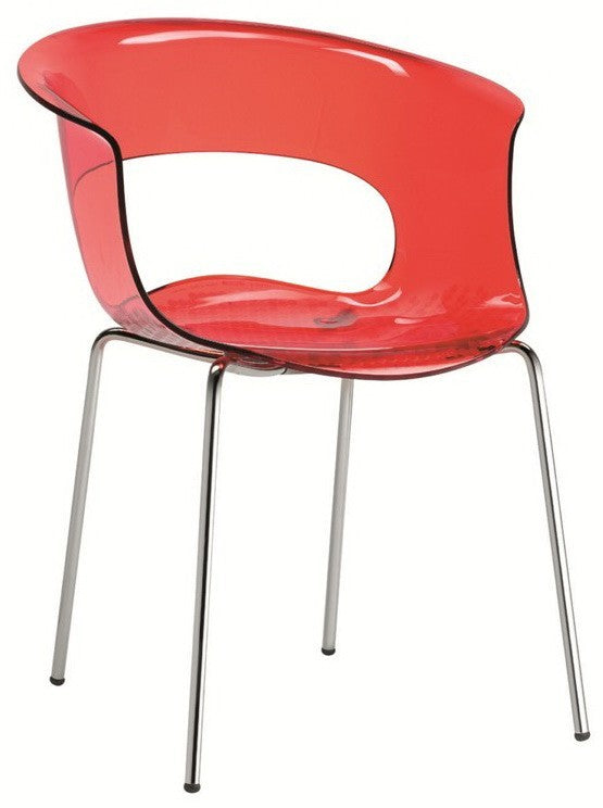 Fauteuil MISS B Antishock Chrome Transparent SCAB DESIGN