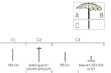 Parasol Pegaso Ø 240 cm CREMA