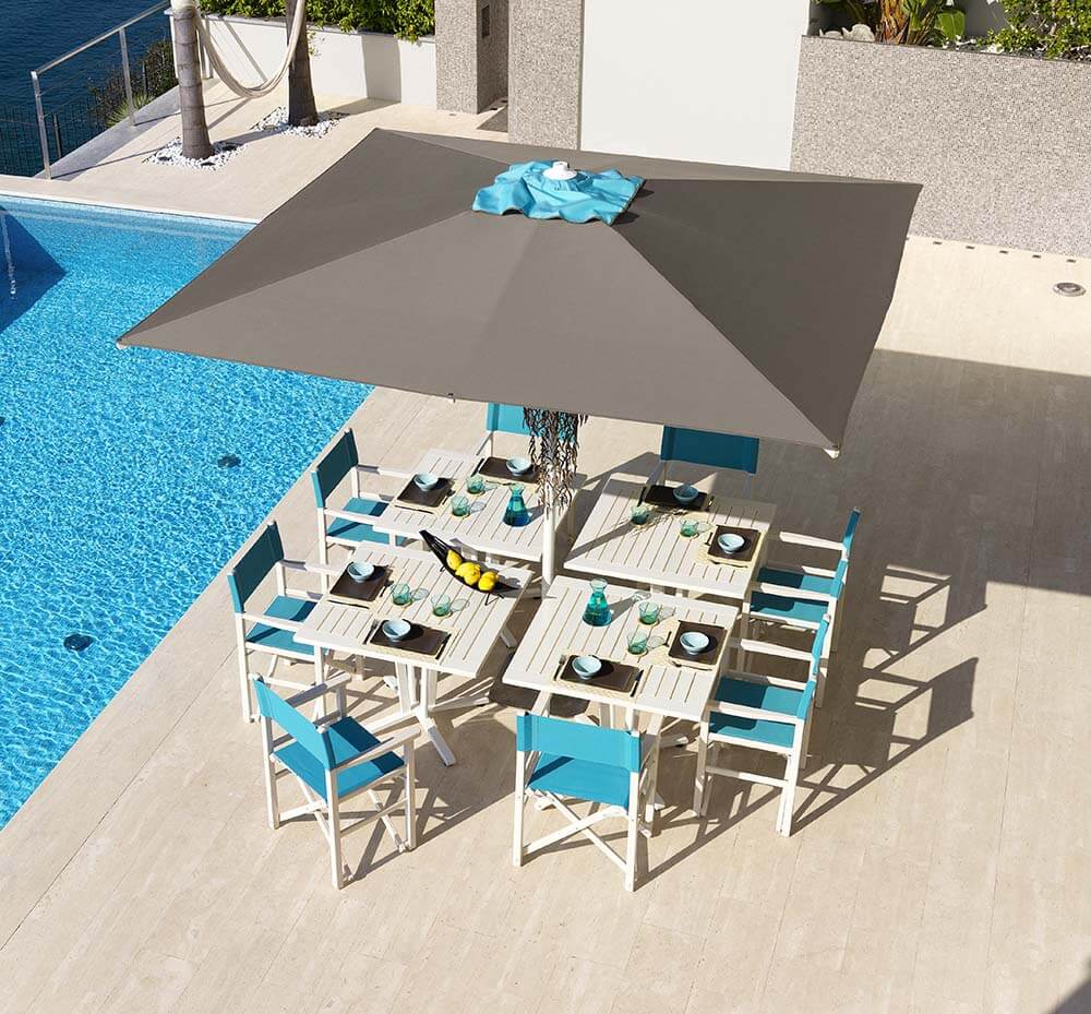 Parasol Elio 400x400cm CREMA