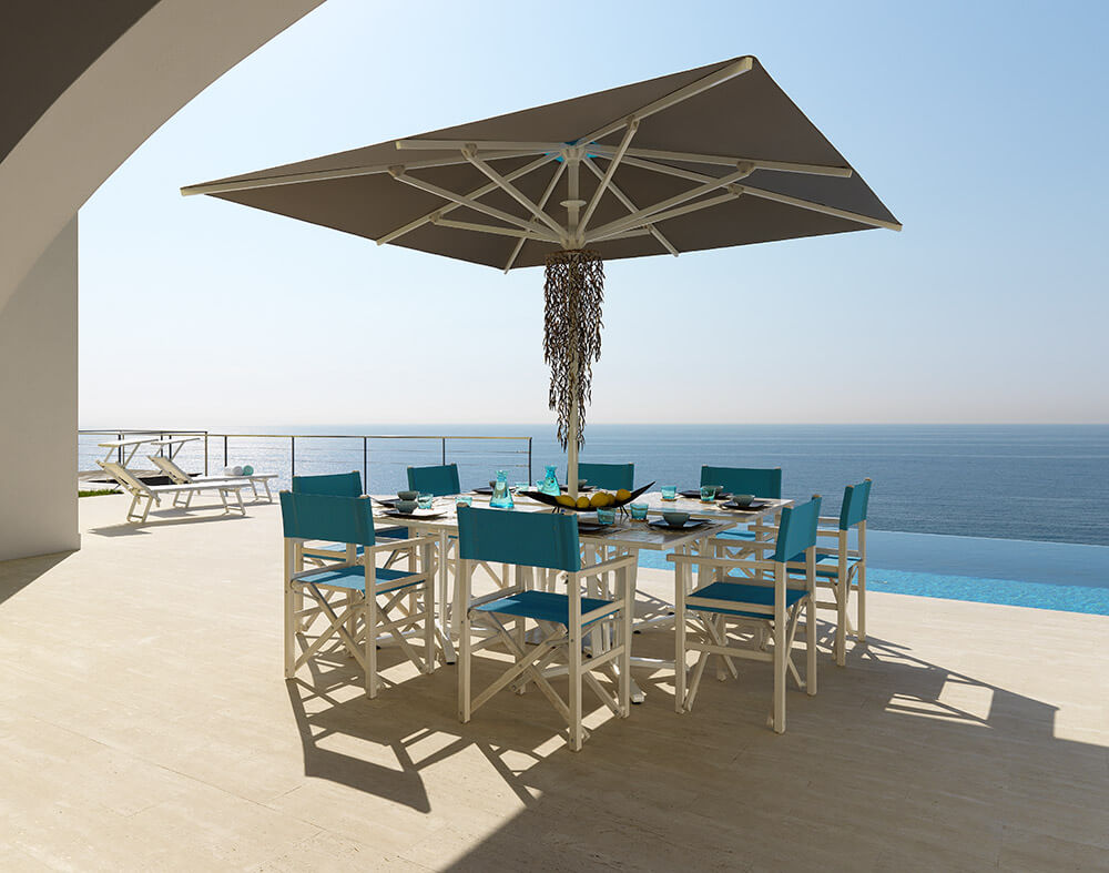 Parasol Elio 200x200cm CREMA