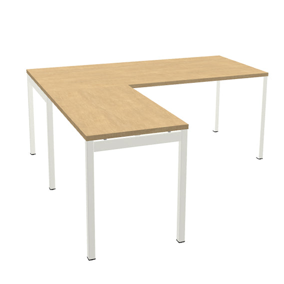 Ogi Y / Bureau double avec extension arrondie