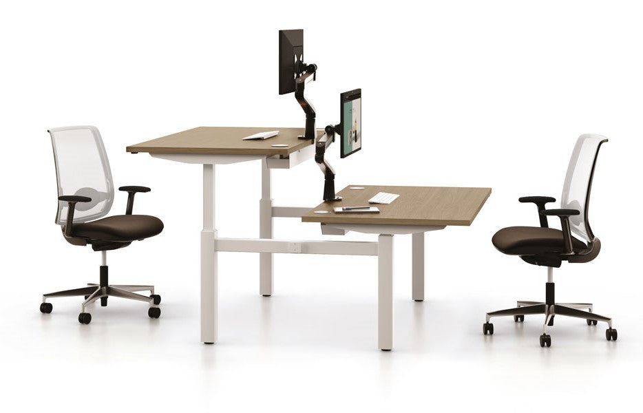 FLEX'UP - Bureau Electrique Réglable en Hauteur Poste Face à face P.160cm