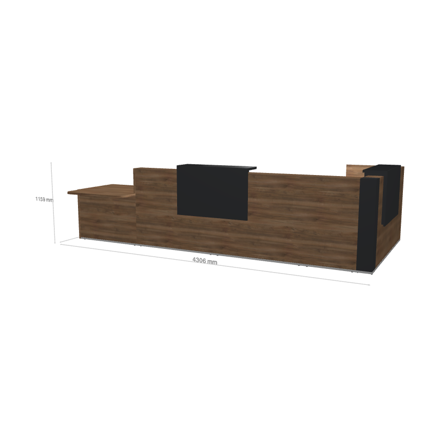 TERA - Banque d'Accueil PMR Droite 430.6x234.8cm