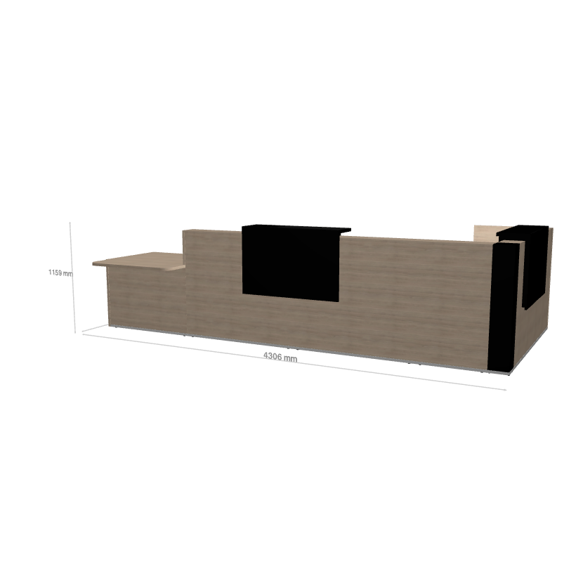 TERA - Banque d'Accueil PMR Droite 430.6x234.8cm