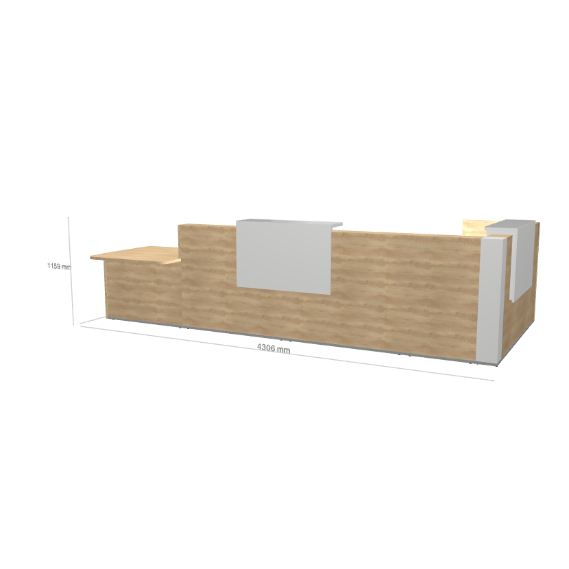 TERA - Banque d'Accueil PMR Droite 430.6x234.8cm