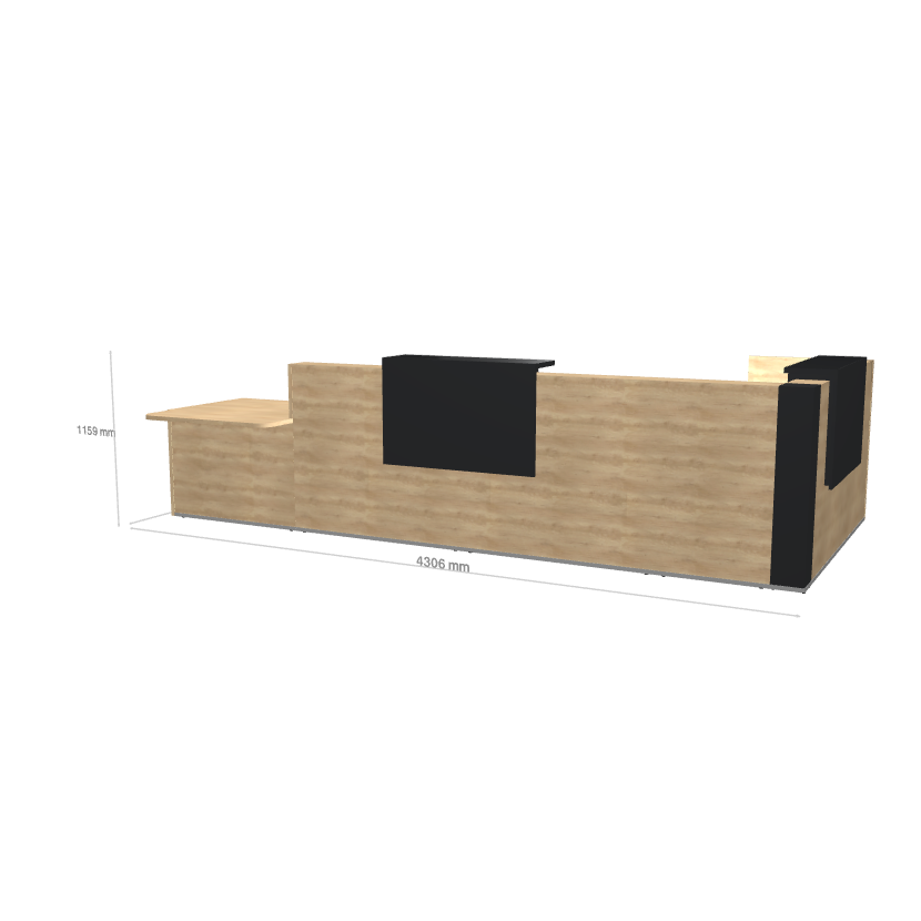 TERA - Banque d'Accueil PMR Droite 430.6x234.8cm