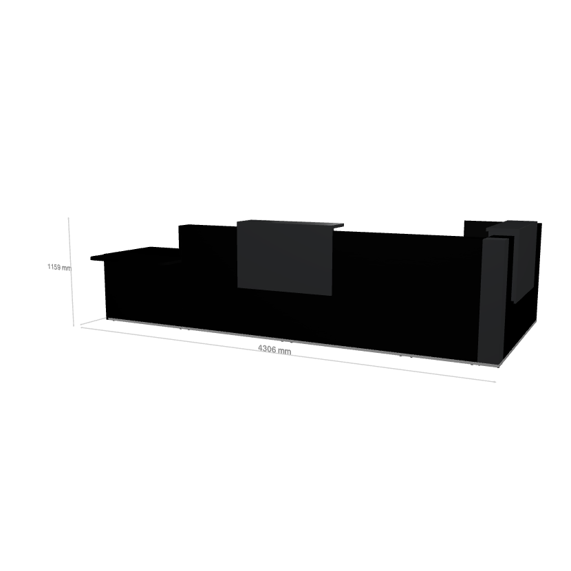 TERA - Banque d'Accueil PMR Droite 430.6x234.8cm