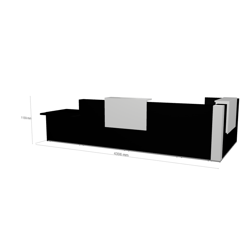 TERA - Banque d'Accueil PMR Droite 430.6x234.8cm