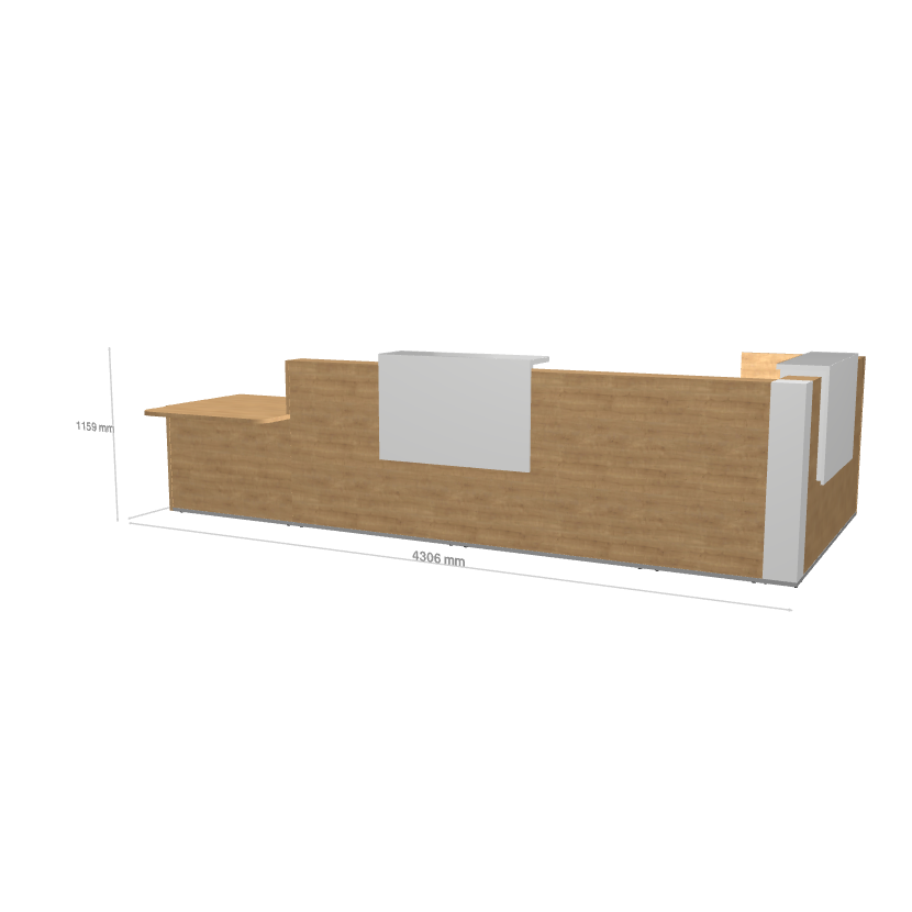 TERA - Banque d'Accueil PMR Droite 430.6x234.8cm