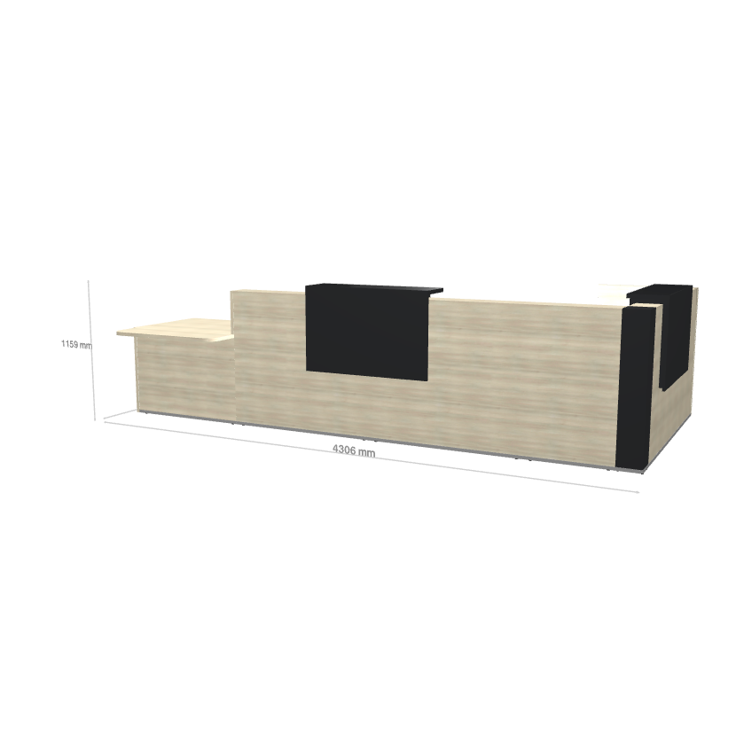 TERA - Banque d'Accueil PMR Droite 430.6x234.8cm