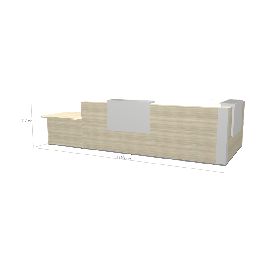 TERA - Banque d'Accueil PMR Droite 430.6x234.8cm