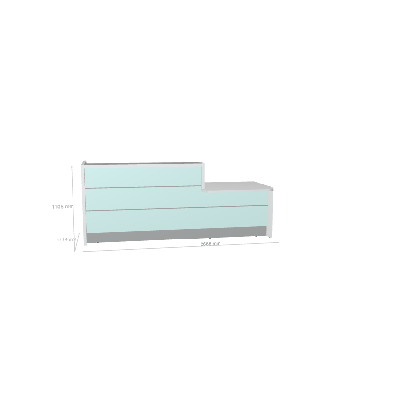 VALDE - Banque d'Accueil PMR Droit 266.6x111.4cm