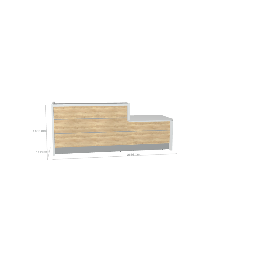 VALDE - Banque d'Accueil PMR Droit 266.6x111.4cm