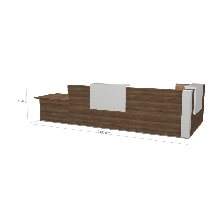 TERA - Banque d'Accueil PMR Droite 430.6x234.8cm