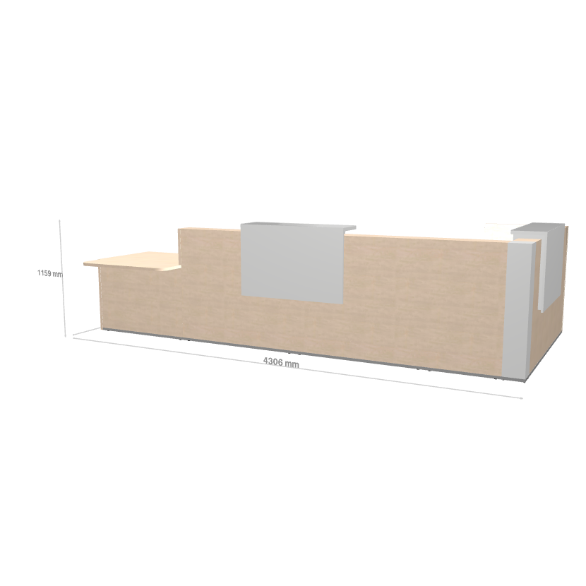 TERA - Banque d'Accueil PMR Droite 430.6x234.8cm