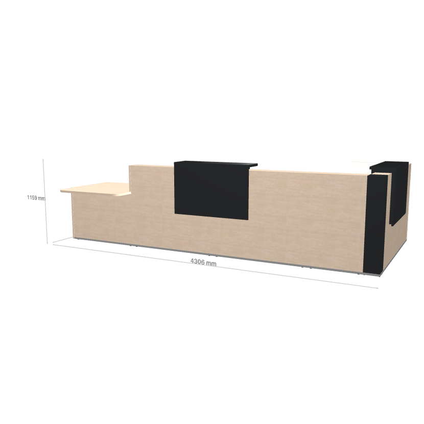 TERA - Banque d'Accueil PMR Droite 430.6x234.8cm