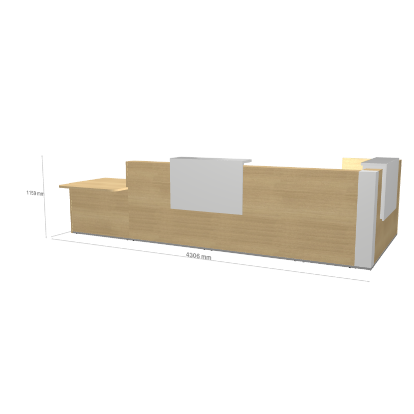 TERA - Banque d'Accueil PMR Droite 430.6x234.8cm