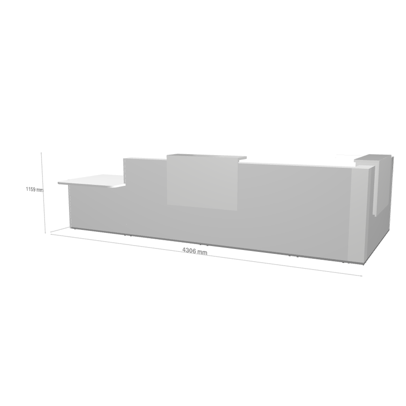 TERA - Banque d'Accueil PMR Droite 430.6x234.8cm