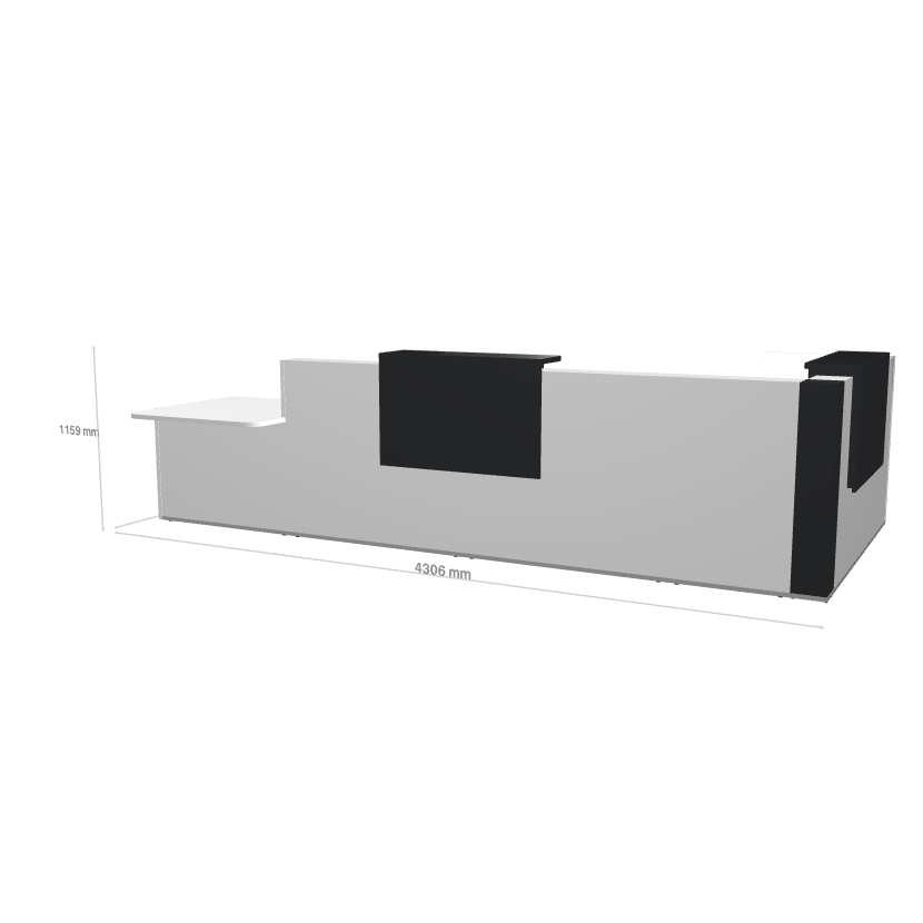 TERA - Banque d'Accueil PMR Droite 430.6x234.8cm