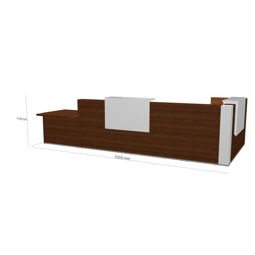 TERA - Banque d'Accueil PMR Droite 430.6x234.8cm