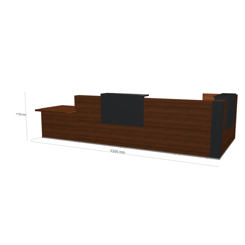 TERA - Banque d'Accueil PMR Droite 430.6x234.8cm