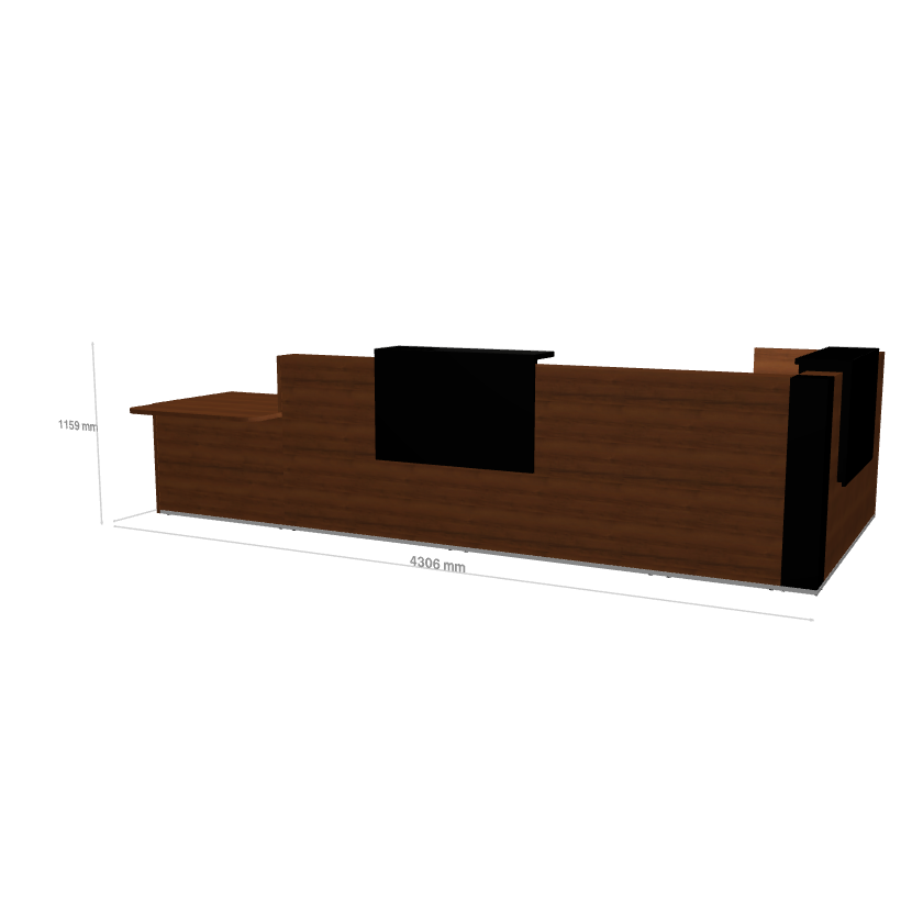 TERA - Banque d'Accueil PMR Droite 430.6x234.8cm