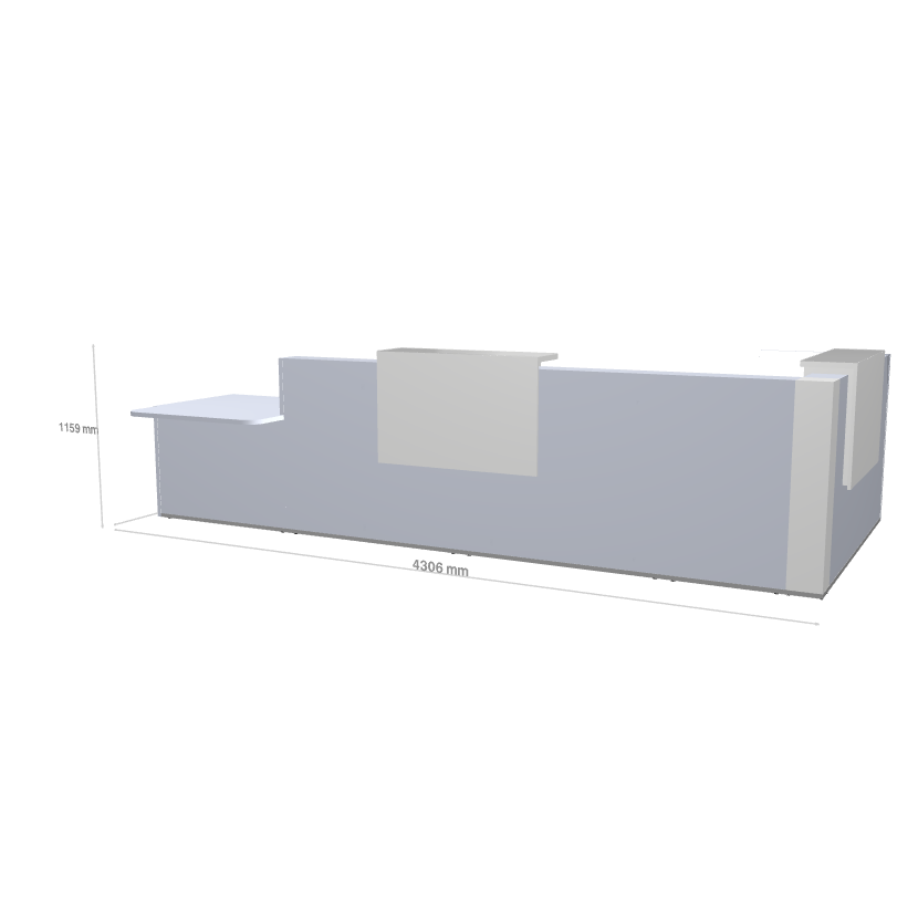TERA - Banque d'Accueil PMR Droite 430.6x234.8cm