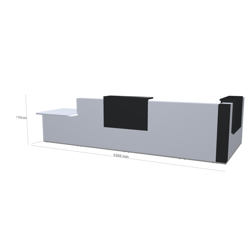TERA - Banque d'Accueil PMR Droite 430.6x234.8cm
