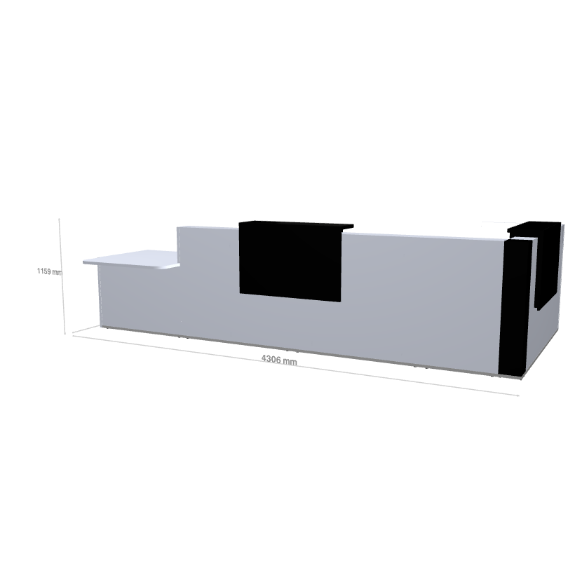 TERA - Banque d'Accueil PMR Droite 430.6x234.8cm