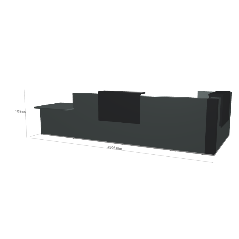 TERA - Banque d'Accueil PMR Droite 430.6x234.8cm