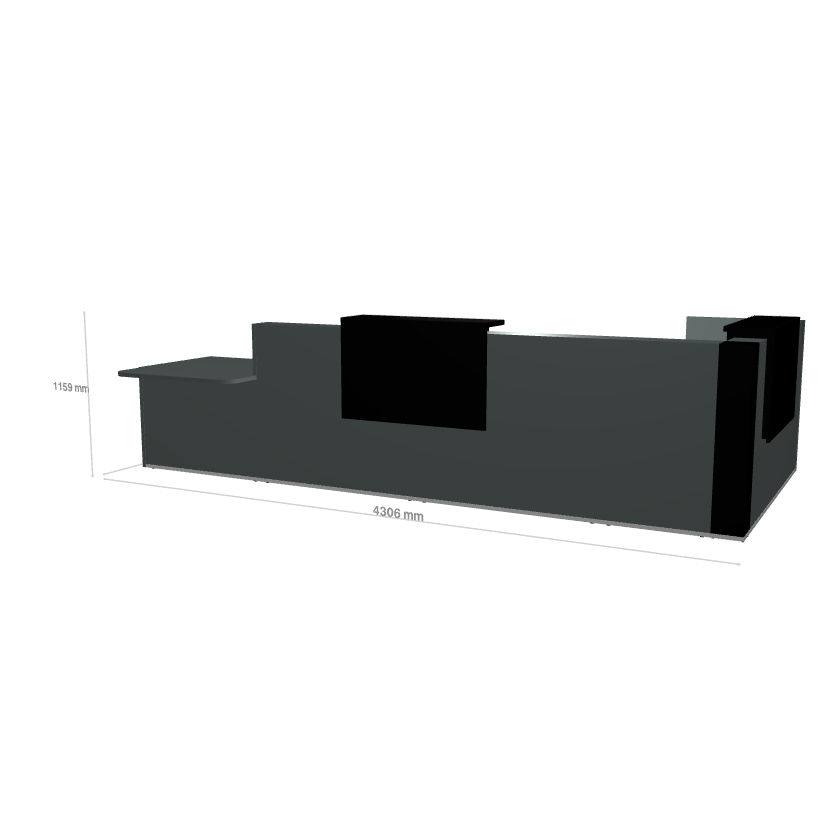 TERA - Banque d'Accueil PMR Droite 430.6x234.8cm